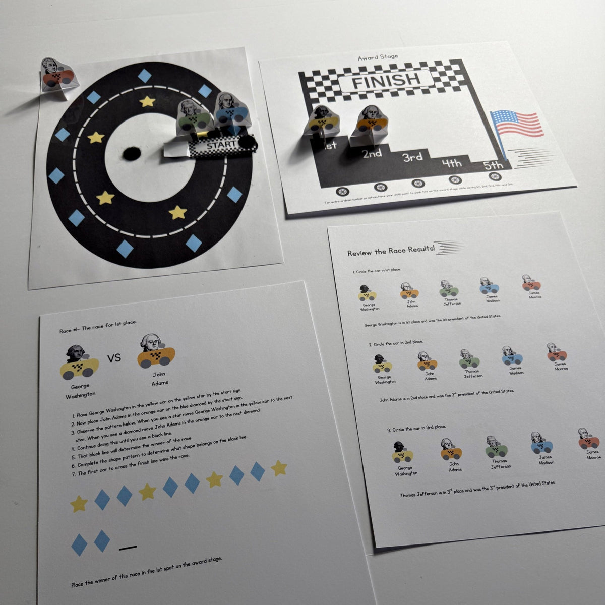 Presidential Race: An Ordinal Numbers & Pattern Recognition Game - littlelionhistory