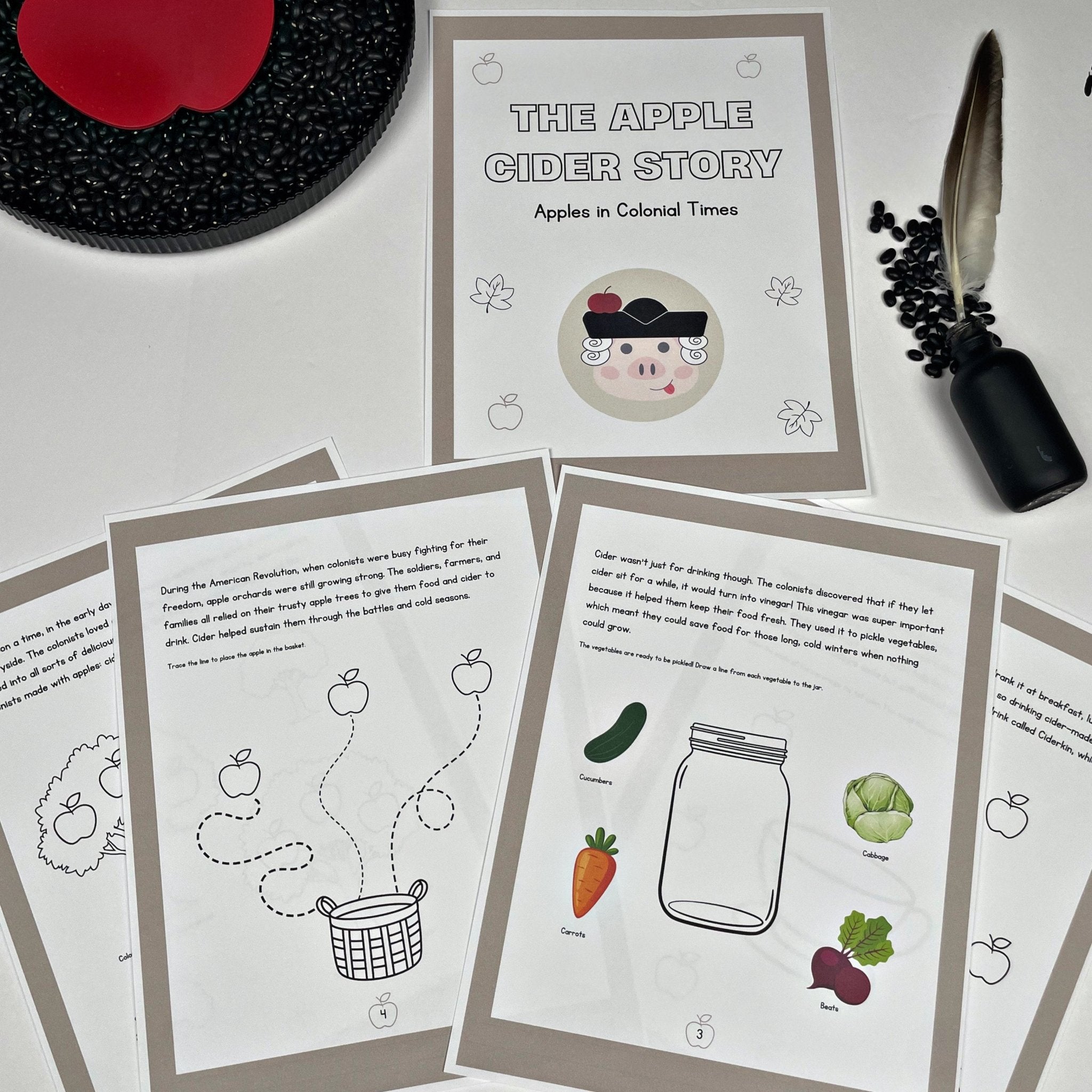 Apple Adventures: A Colonial History Activity Pack - littlelionhistory