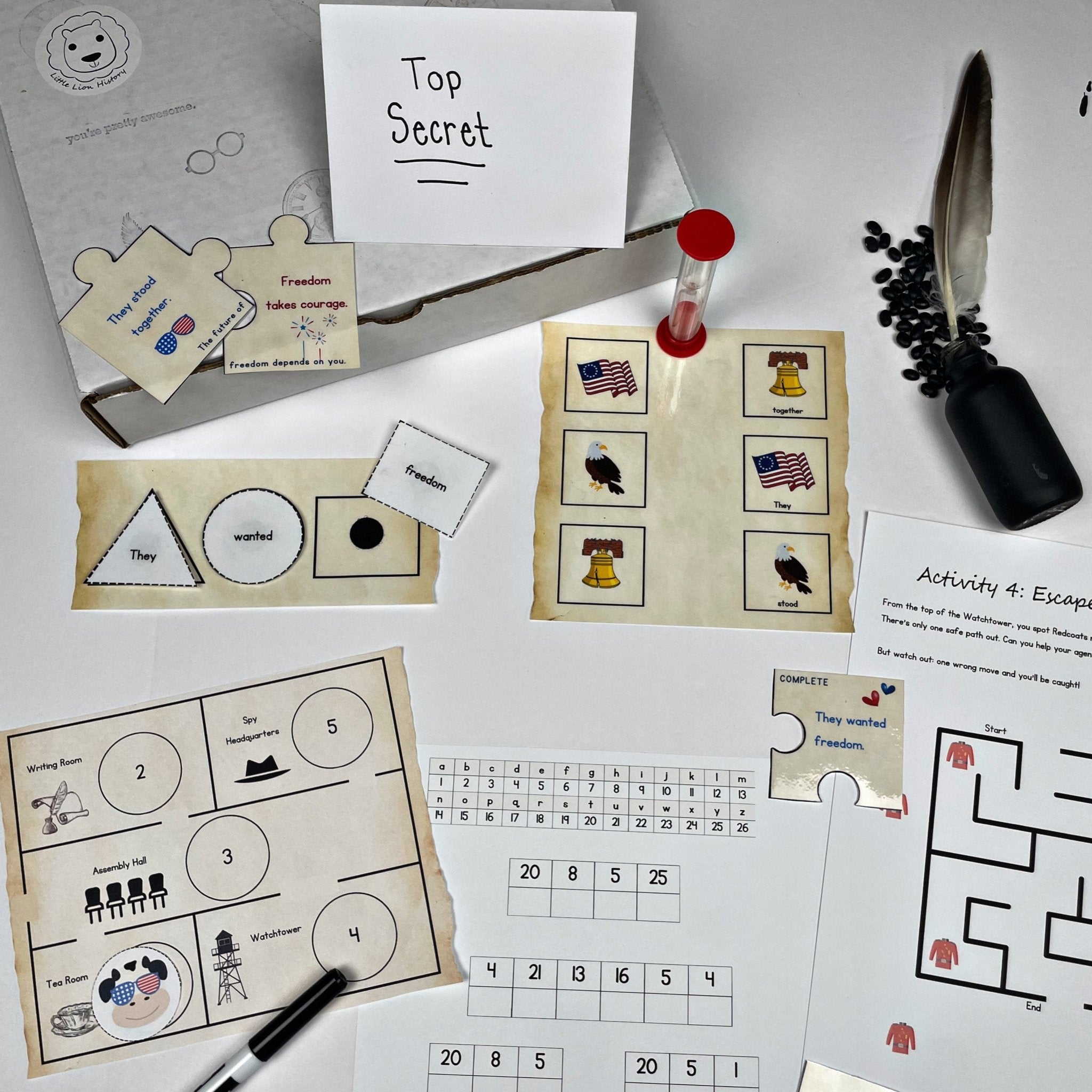 Operation Liberty: 4th of July Escape Room for Kids - littlelionhistory