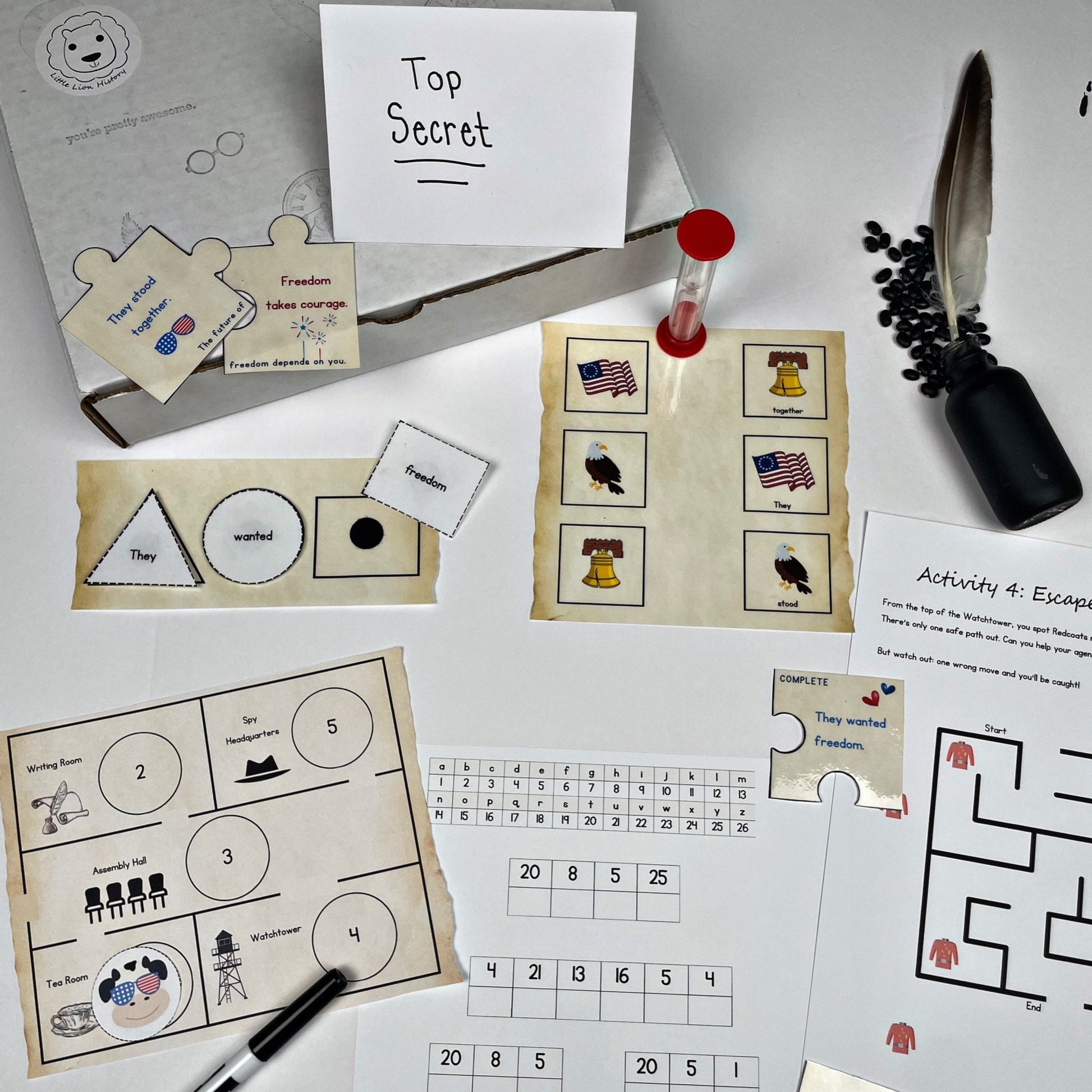 Operation Liberty: 4th of July Escape Room for Kids - littlelionhistory