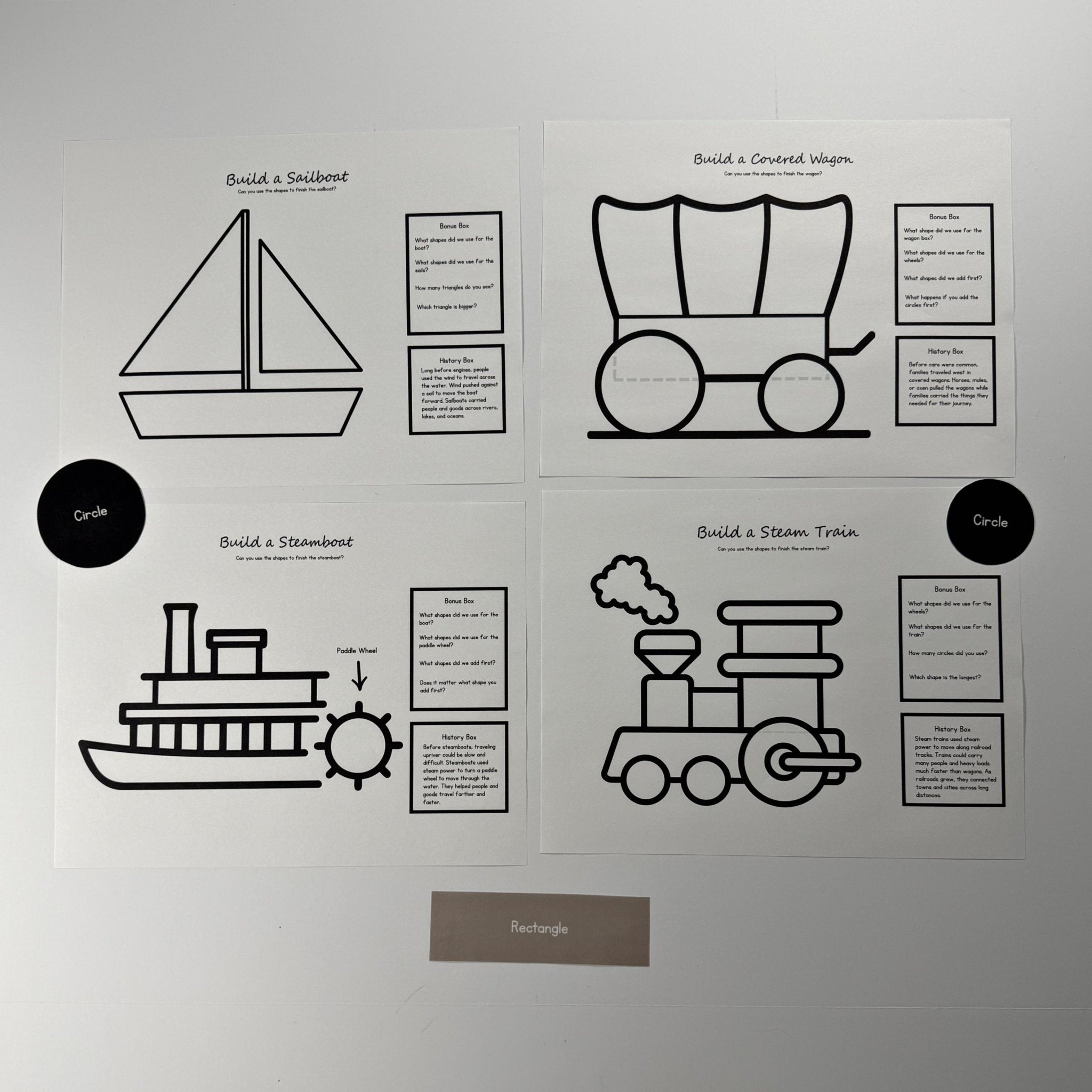 Cub Club Builders: History on the Move | Hands-On History & Early Math - littlelionhistory