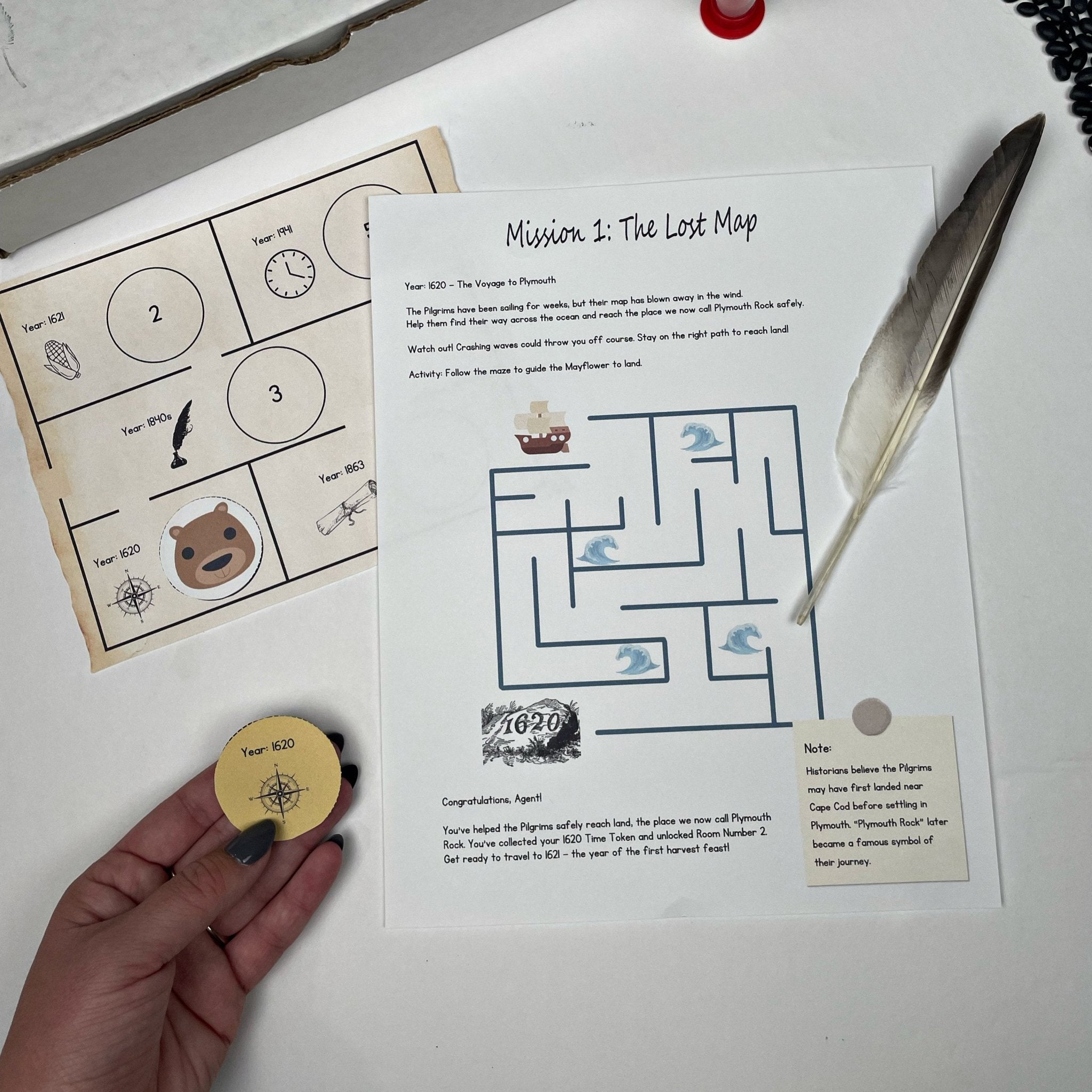 Operation Gratitude: The Thanksgiving Escape Room Activity Box - littlelionhistory