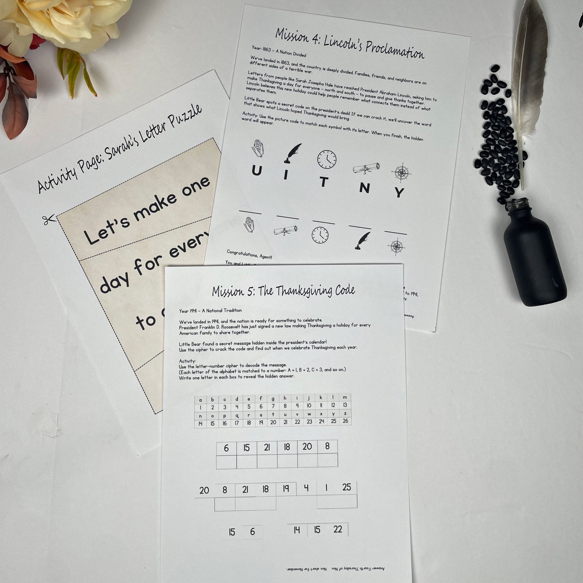 Operation Gratitude: A Thanksgiving Escape Room for Kids - littlelionhistory