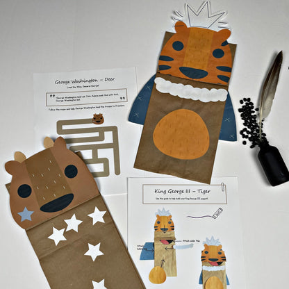 Little Lion Puppet Crew – Free Printable Sampler (2 Puppets Included!) - littlelionhistory