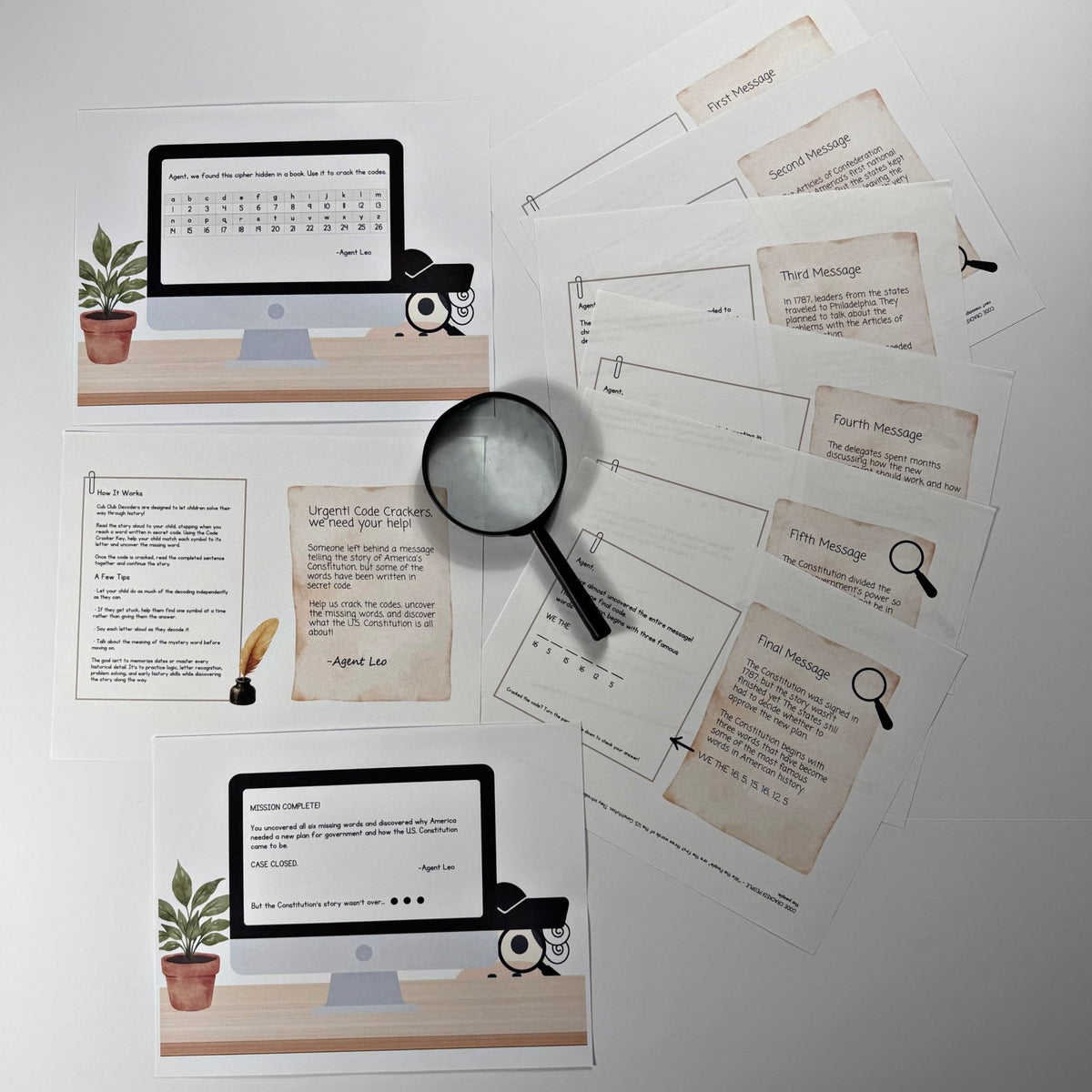 Cub Club Decoders: Decode the Constitution | Beginning History Code Activity - littlelionhistory