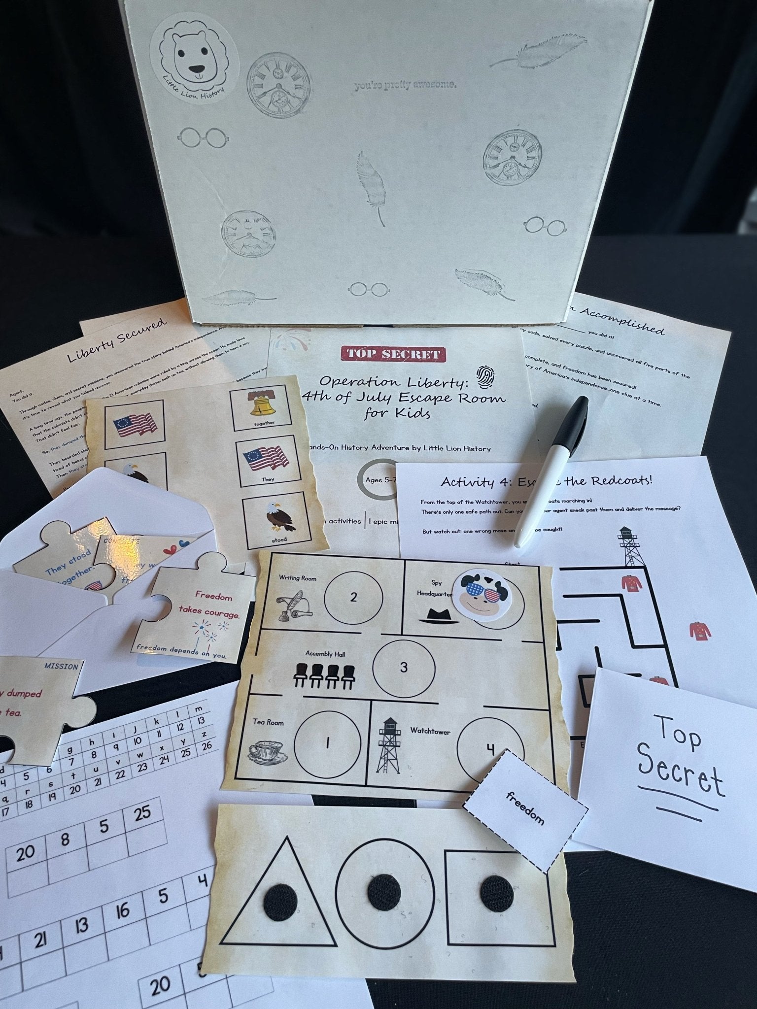 Operation Liberty: 4th of July Escape Room for Kids - littlelionhistory