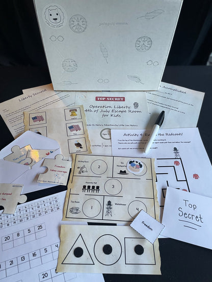 Operation Liberty: 4th of July Escape Room for Kids - littlelionhistory