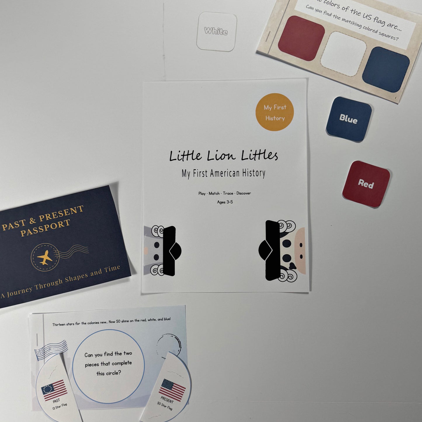 Little Lion Littles: My First American History | Printable Activity Pack Ages 3–5