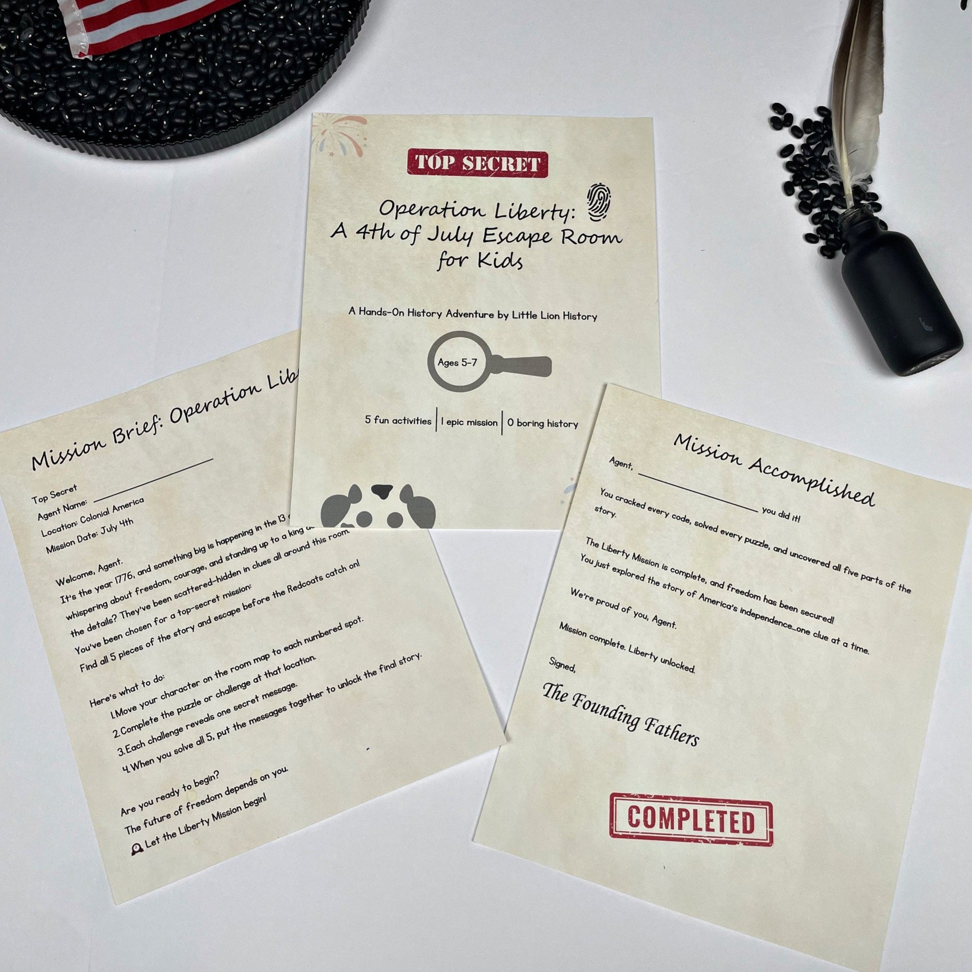 Operation Liberty: A 4th of July Escape Room for Kids Ages 5–7 - littlelionhistory