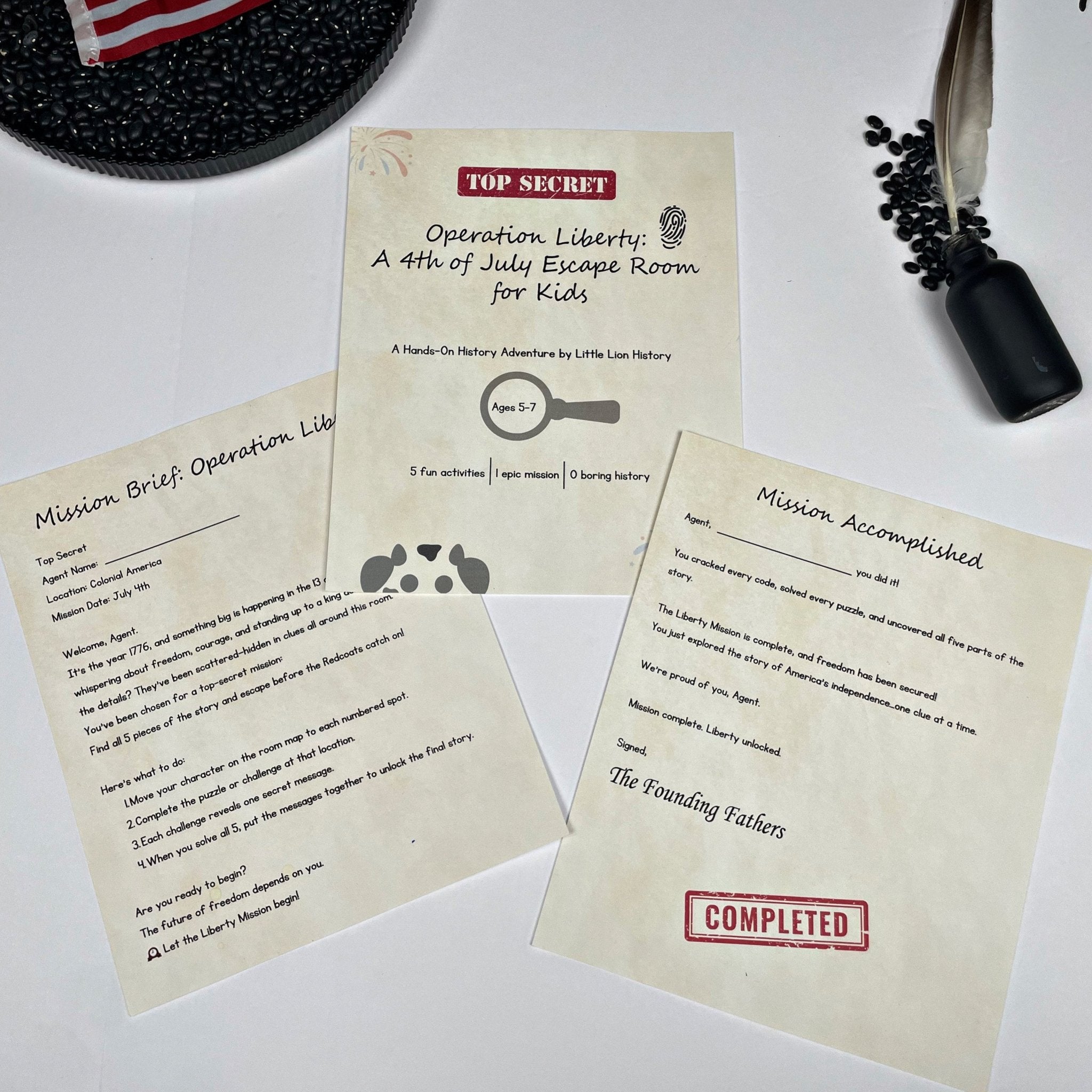 Operation Liberty: A 4th of July Escape Room for Kids Ages 5–7 - littlelionhistory