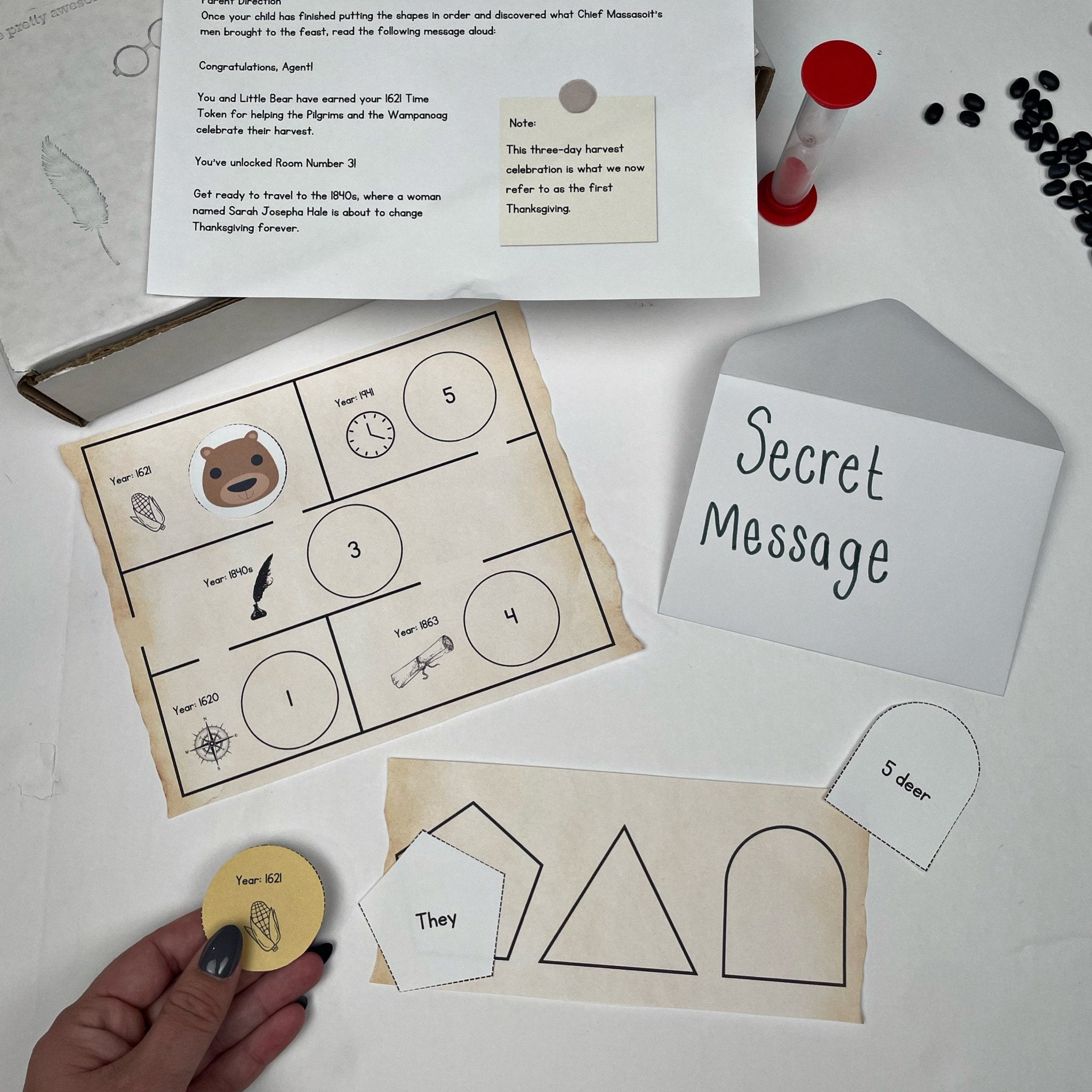 Operation Gratitude: The Thanksgiving Escape Room Activity Box - littlelionhistory