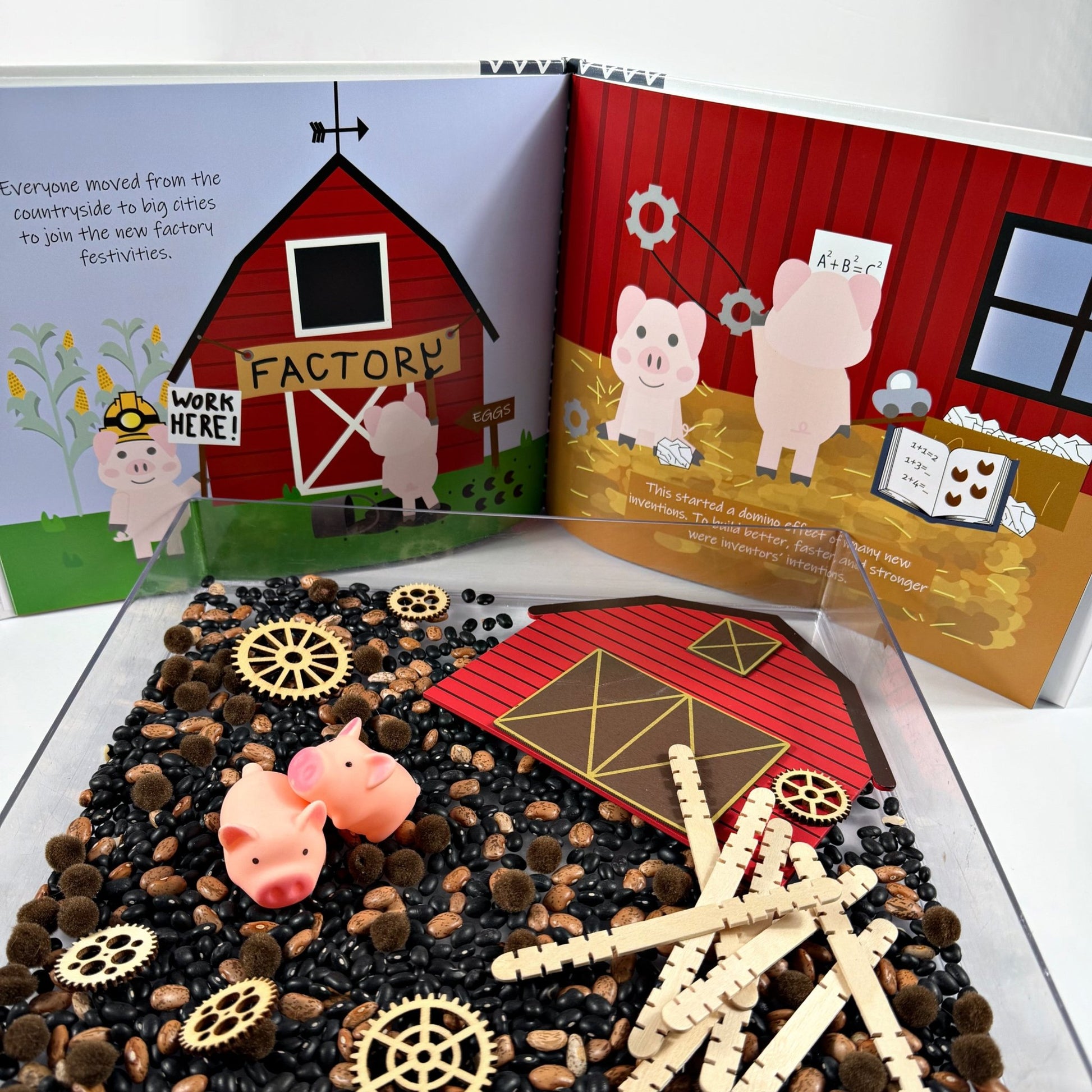 Thomas and James the Two Inventor Pigs Story & Sensory Play Kit - littlelionhistory