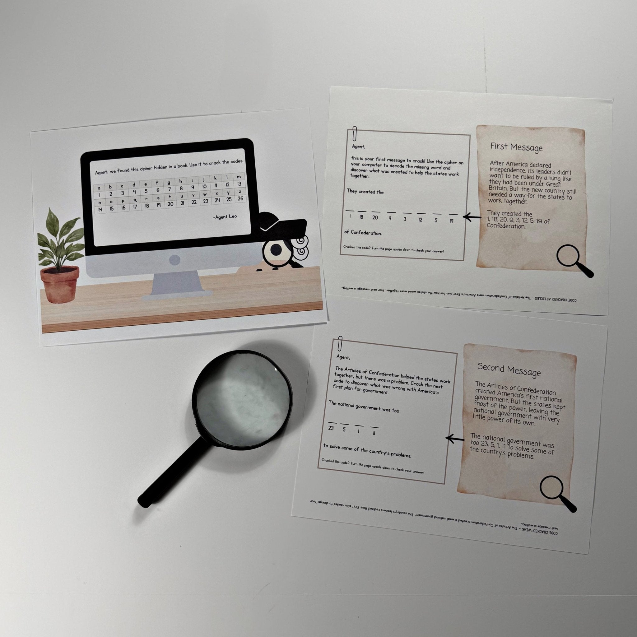 Cub Club Decoders: Decode the Constitution | Beginning History Code Activity - littlelionhistory