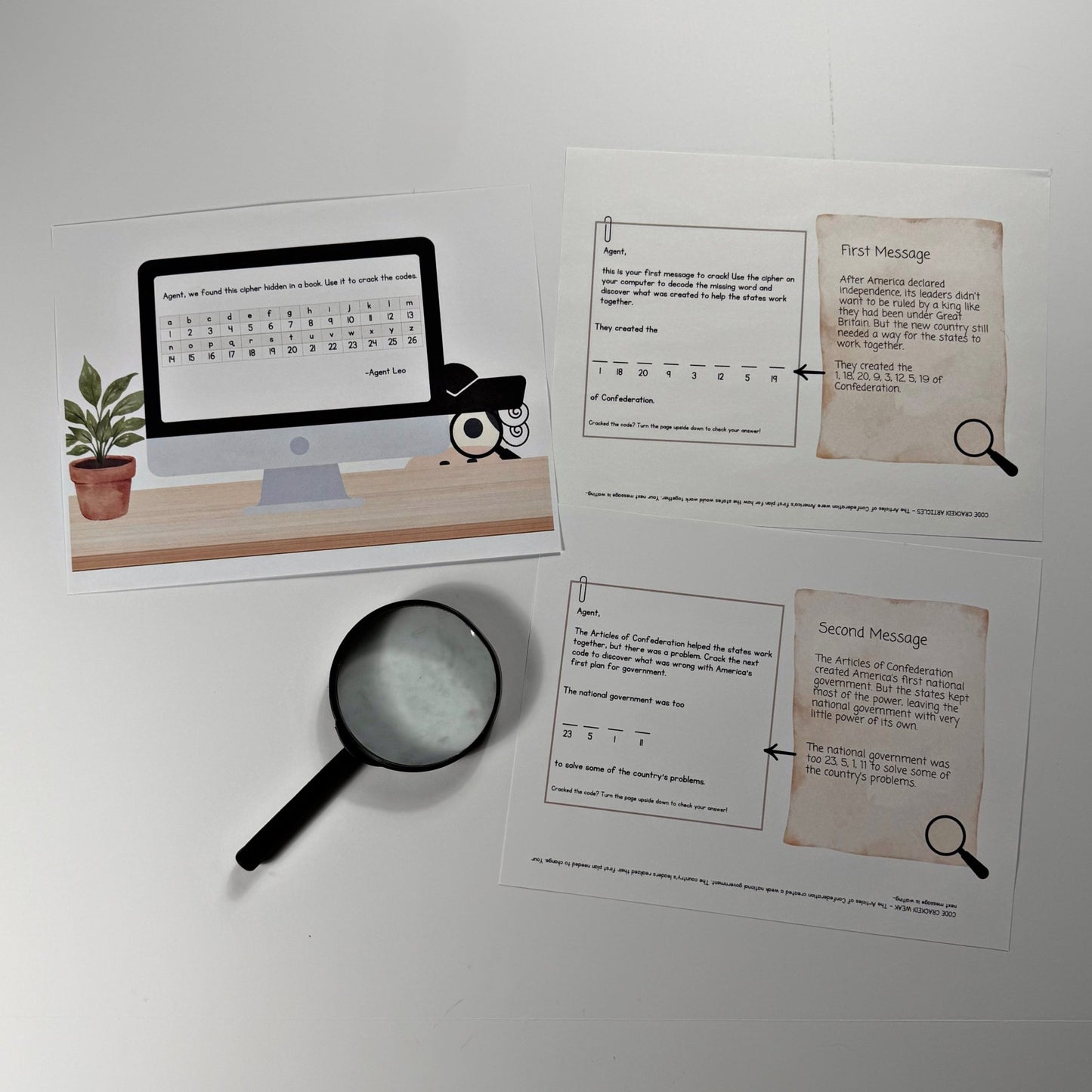 Cub Club Decoders: Decode the Constitution | Beginning History Code Activity - littlelionhistory