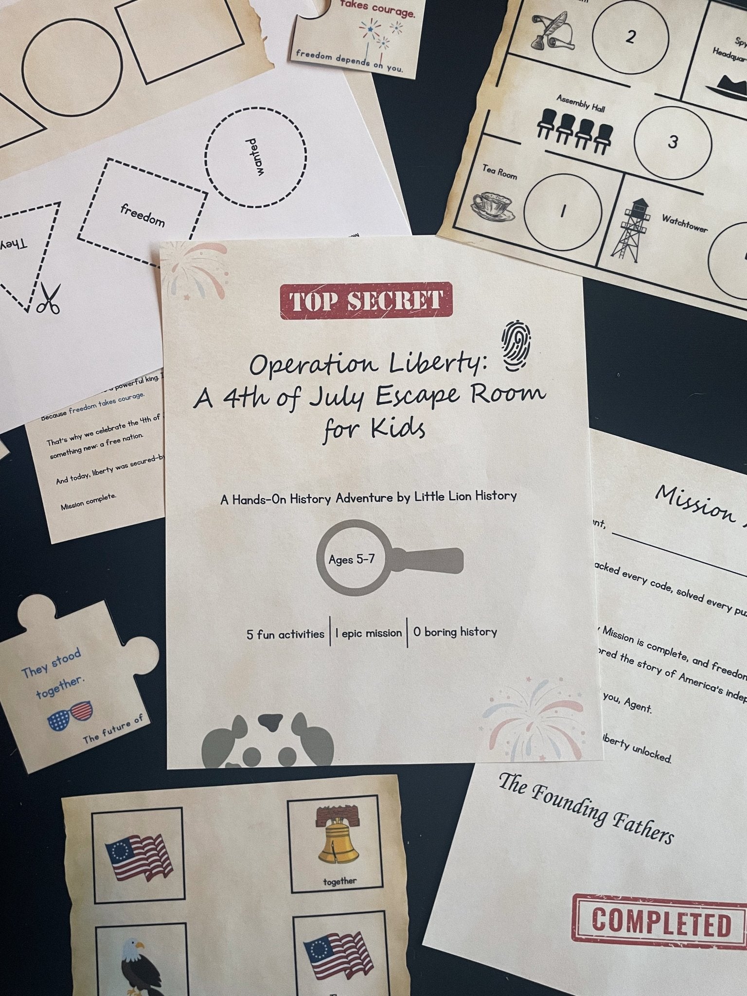 Operation Liberty: A 4th of July Escape Room for Kids Ages 5–7 - littlelionhistory