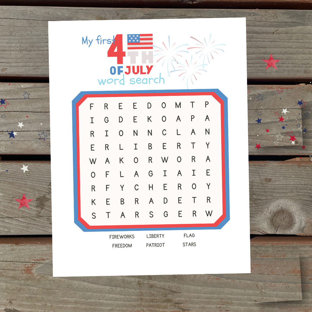 My First 4th Of July Worksheets