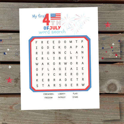 My First 4th Of July Worksheets