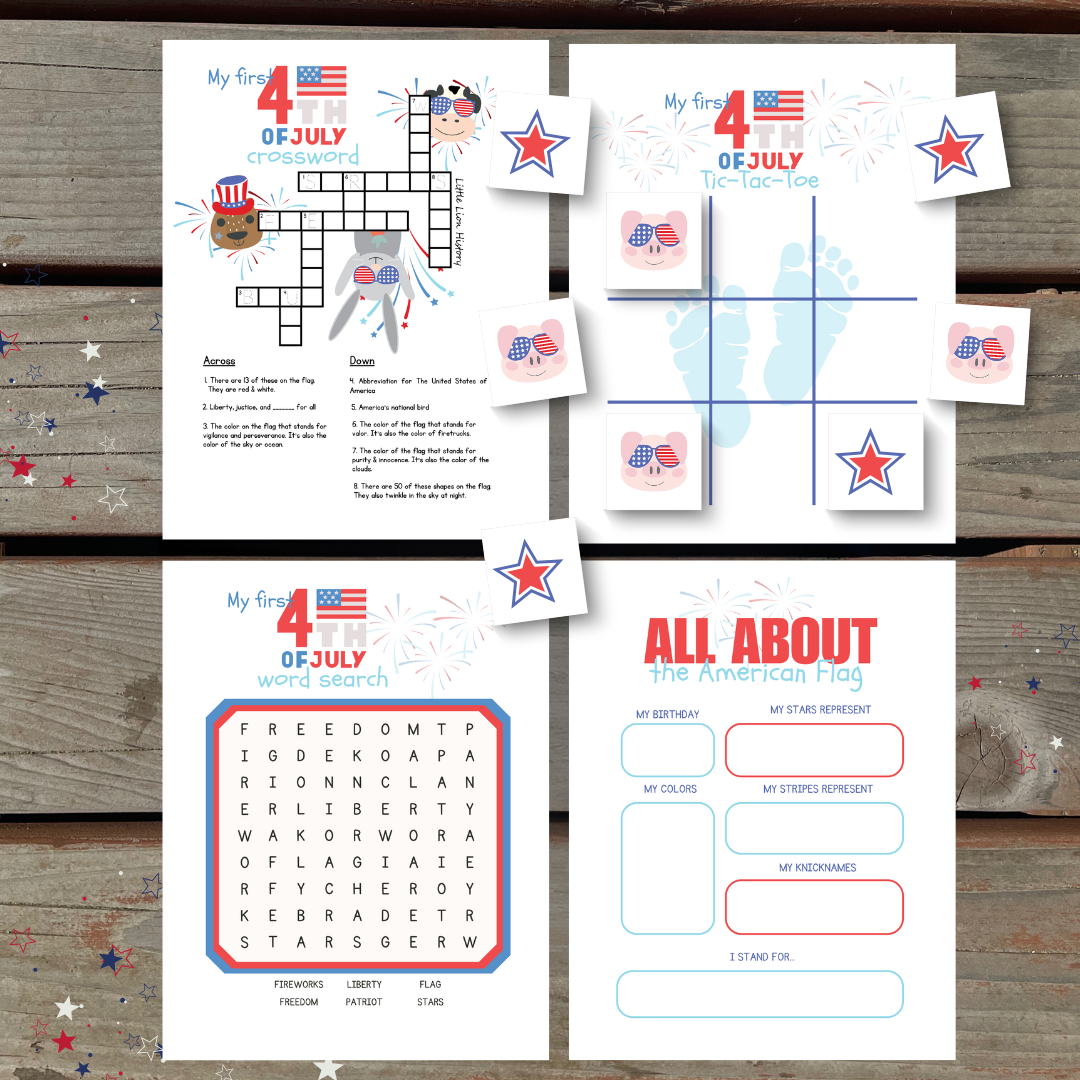 My First 4th Of July Worksheets