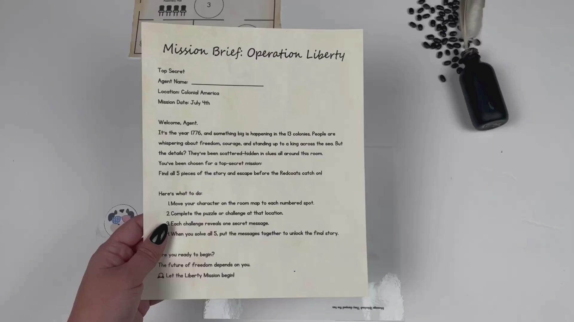 Operation Liberty: 4th of July Escape Room for Kids Activity Box